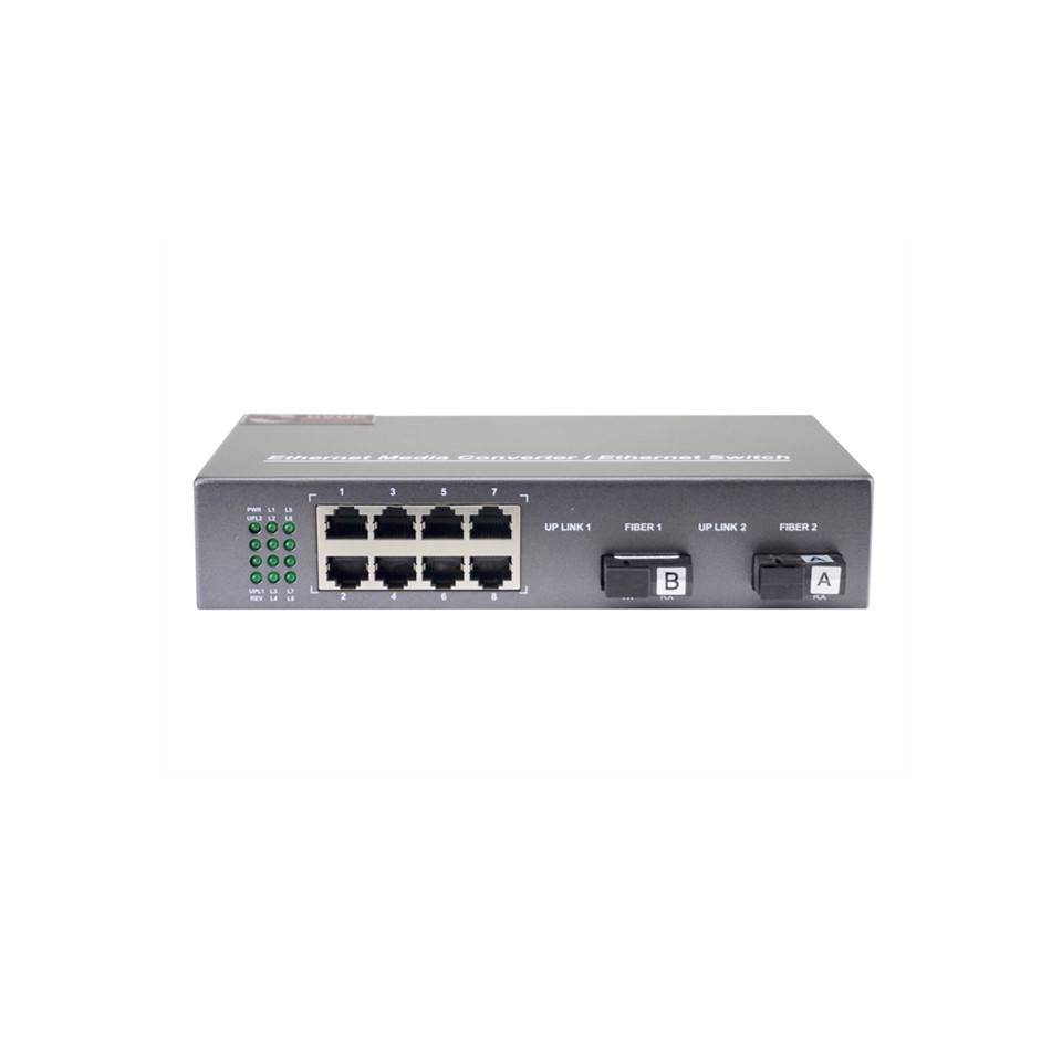 DVOP-IN-A/B-EG8-OG2     全千兆2光8电光纤收发器