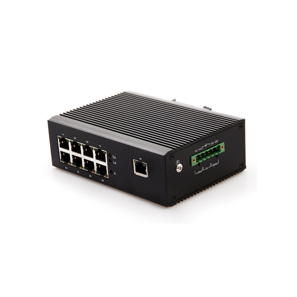 DVOP-IN-I-EG8-EG1-SD      工业卡轨千兆8口非管理交换机 可支持POE