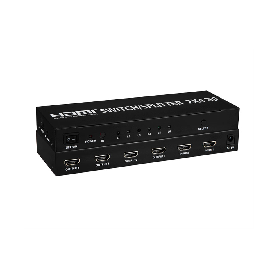 2X4 HDMI  切换分配器