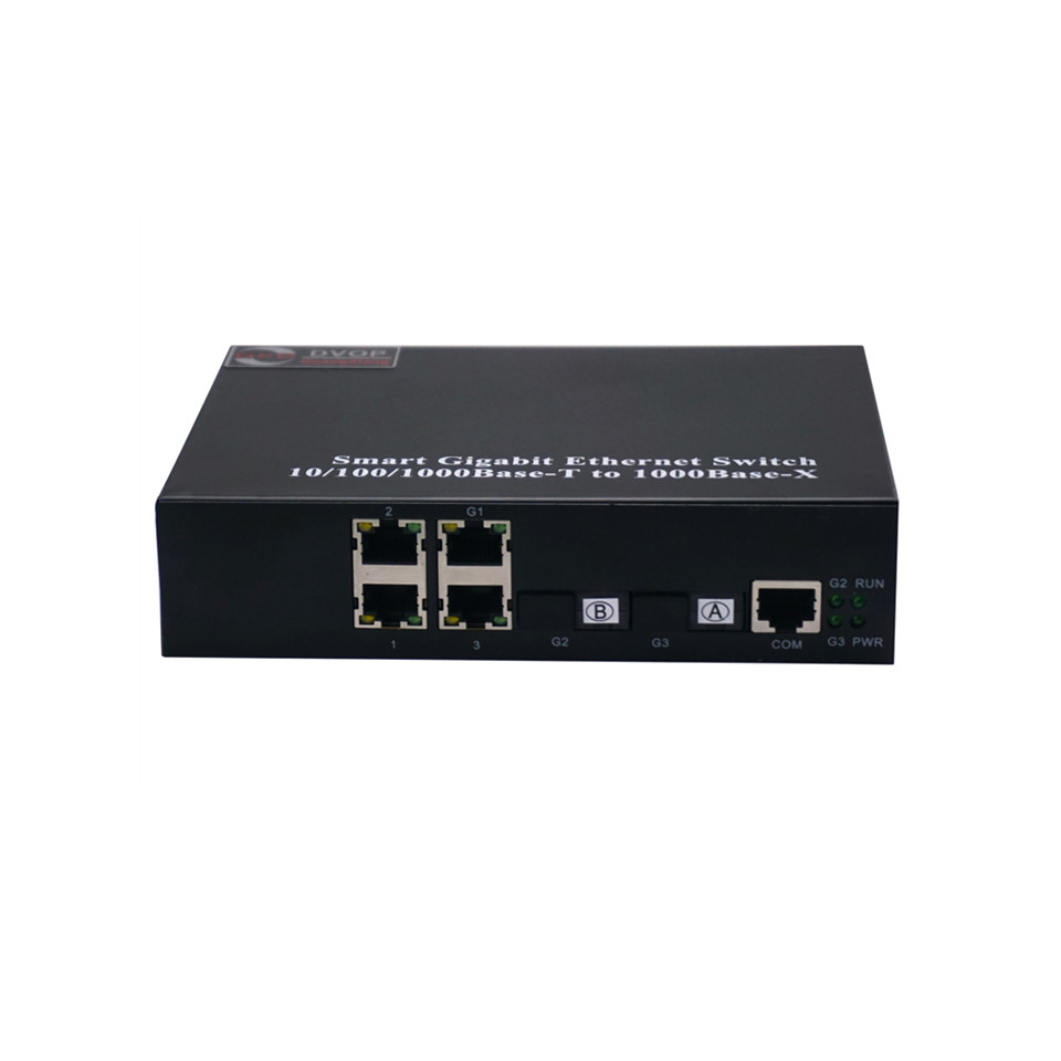 DVOP-IN-IR-EG4-OG2 Full gigabit 2 optical 4 electric loop network self-healing management Fibre Channel switch