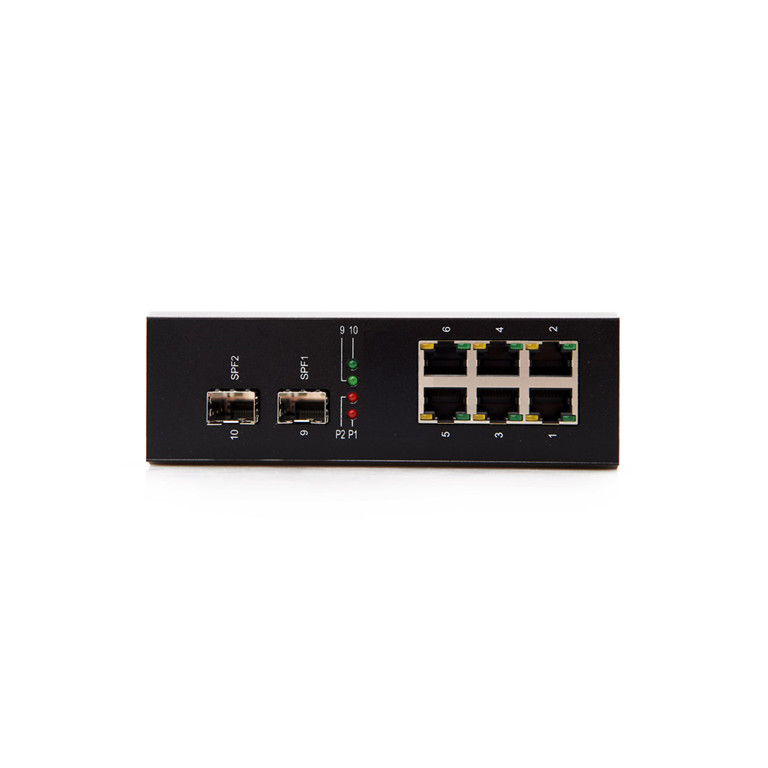DVOP-IN-IR-EM6-OG2-SD    Industrial rail loop network self-healing Gigabit 2 optical 6 power management network switch