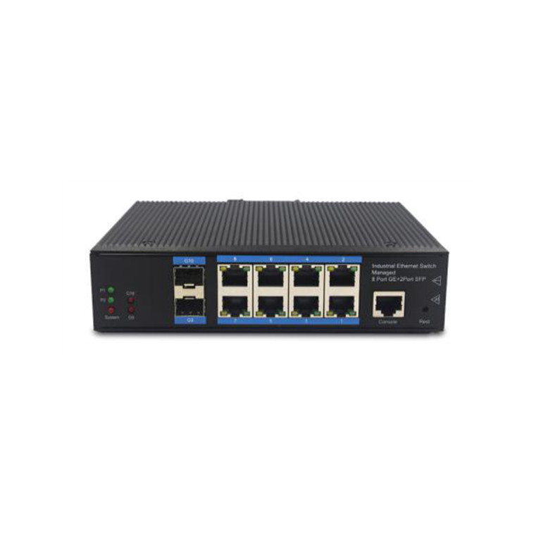 DVOP-IN-IR-EM8-OM2-SD      Industrial rail loop network self-healing 100 Megabit 2 optical 8 power management network switch
