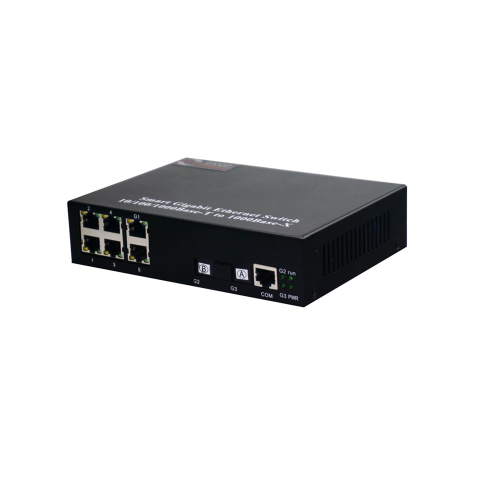 DVOP-IN-IR-EG6-OG2     Full gigabit 2 optical 6 electric loop network self-healing management Fibre Channel switch