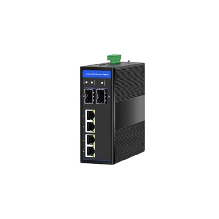 DVOP-IN-IR-EM4-OM2-SD Industrial rail loop network self-healing 100 Megabit 2 optical 4 electrical network switch