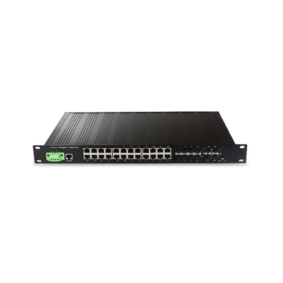 DVOP-IN-IM3-EG24-OG8-OQ4  10-Gigabit 4 optical 8 Gigabit optical 24 Gigabit electrical intensity three-layer industrial switch