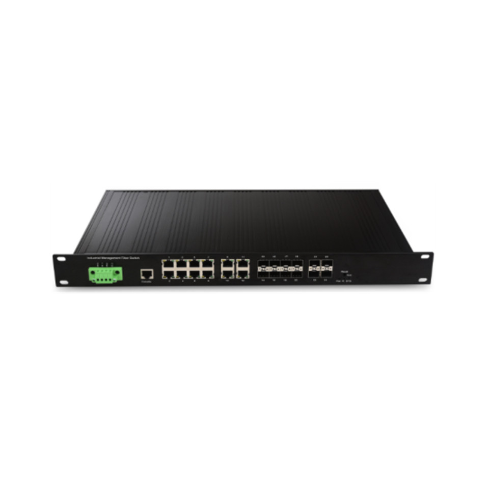 DVOP-IN-IM3-EG12-OG12 Full gigabit 12 optical 12 motor rack strong three-layer industrial switch